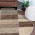 12' Beige Slate Gray And Brown Patchwork Runner Rug